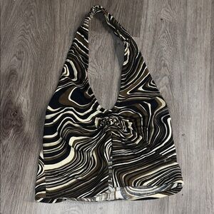 Motel Rocks Brown and Black Swirl Tank Top